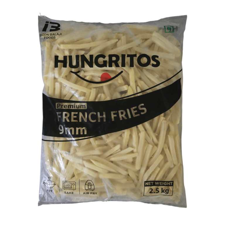 Hungritos 9mm French Fries 2.5 kg Pack – Thick-Cut Frozen Potato Fries